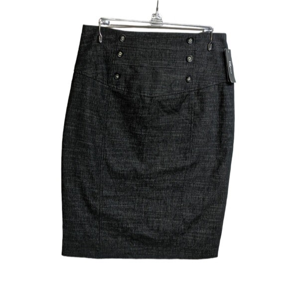 NEW IZ Byer Pencil Skirt Women High Waist Mid-Length 7 Black NWT - Picture 1 of 9